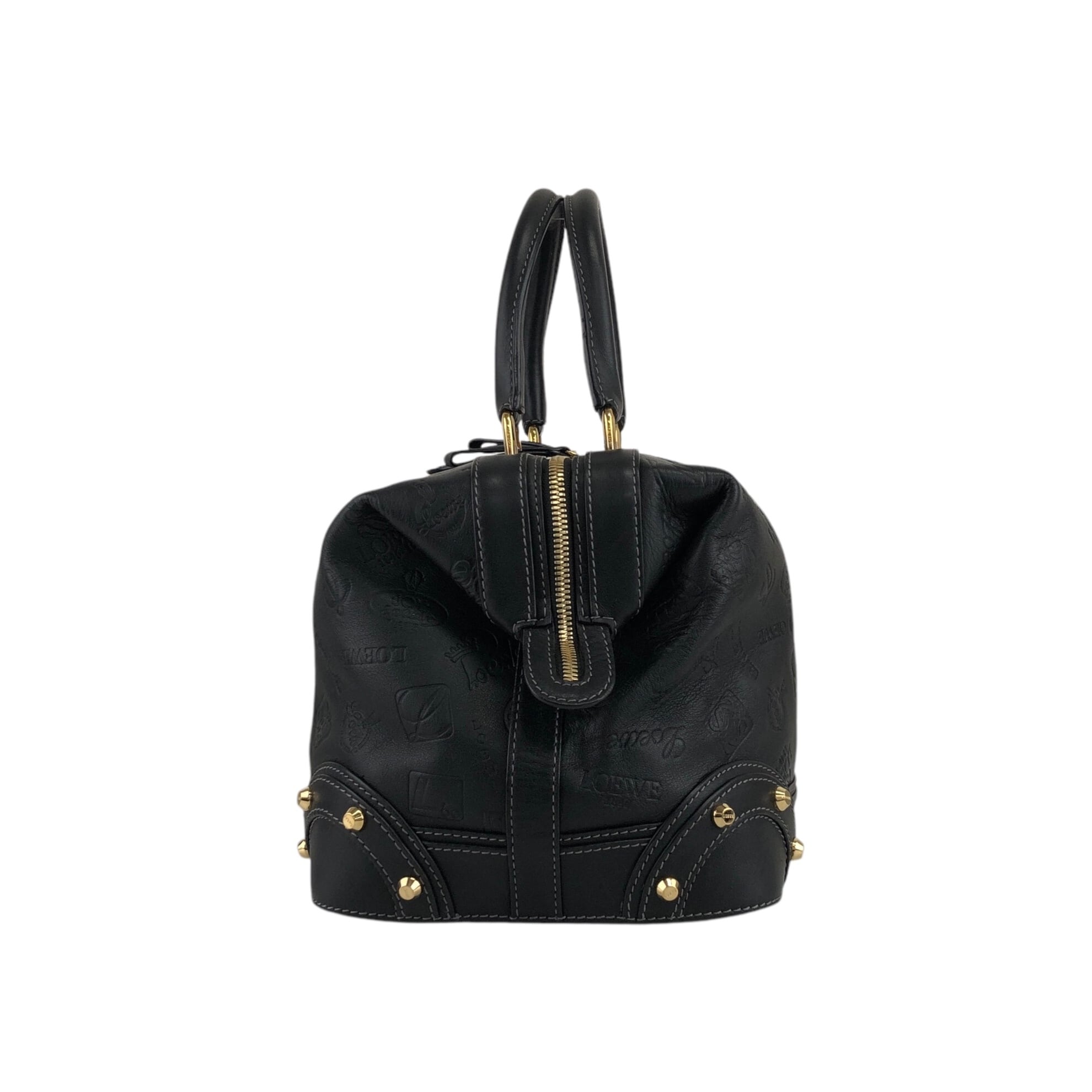 LOEWE ロエベ ハンドバッグ ブラック レザー ミニボストン 160周年記念