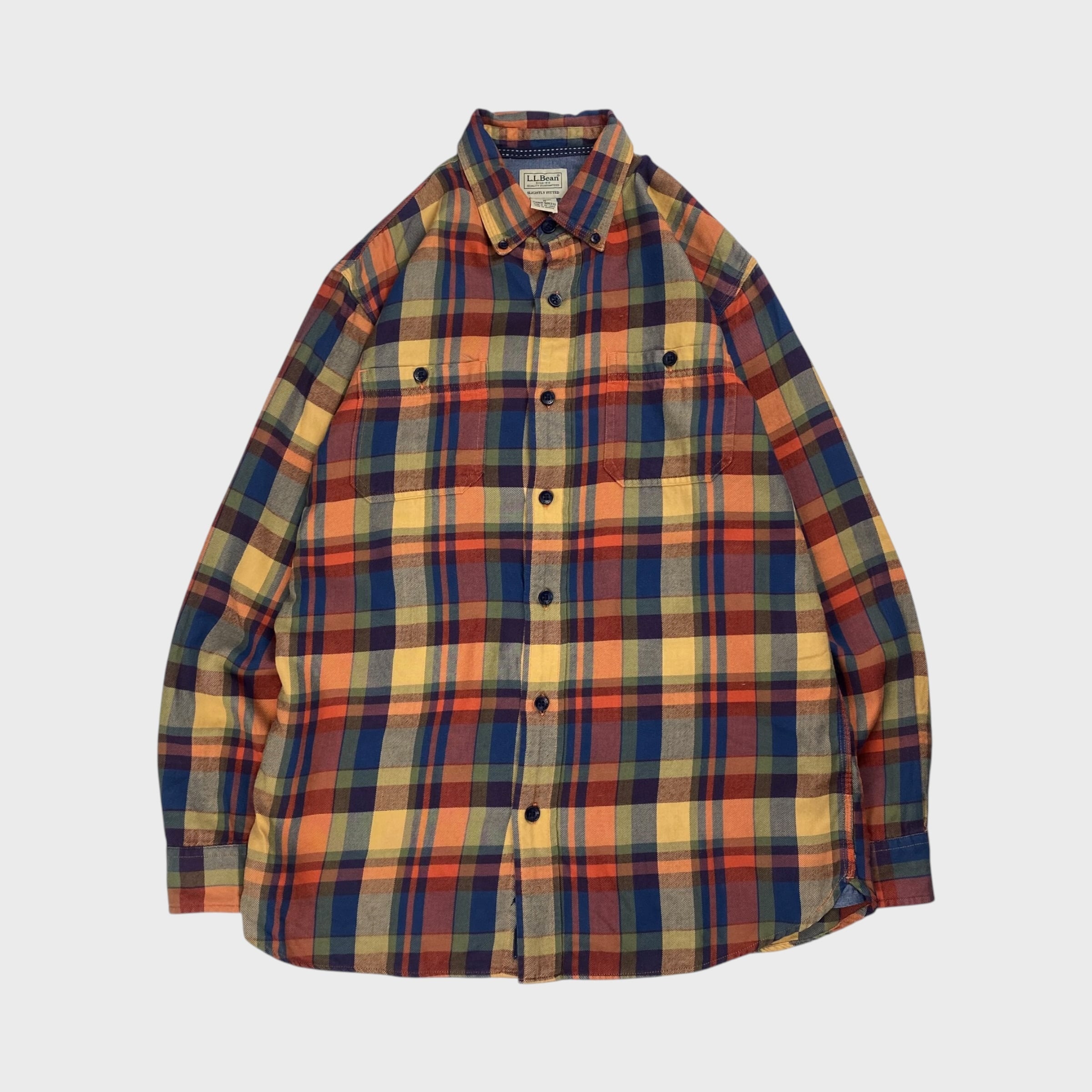 80〜90's】 ユニクロ OLD UNIQLO XL オンブレチェック 長袖ネルシャツ