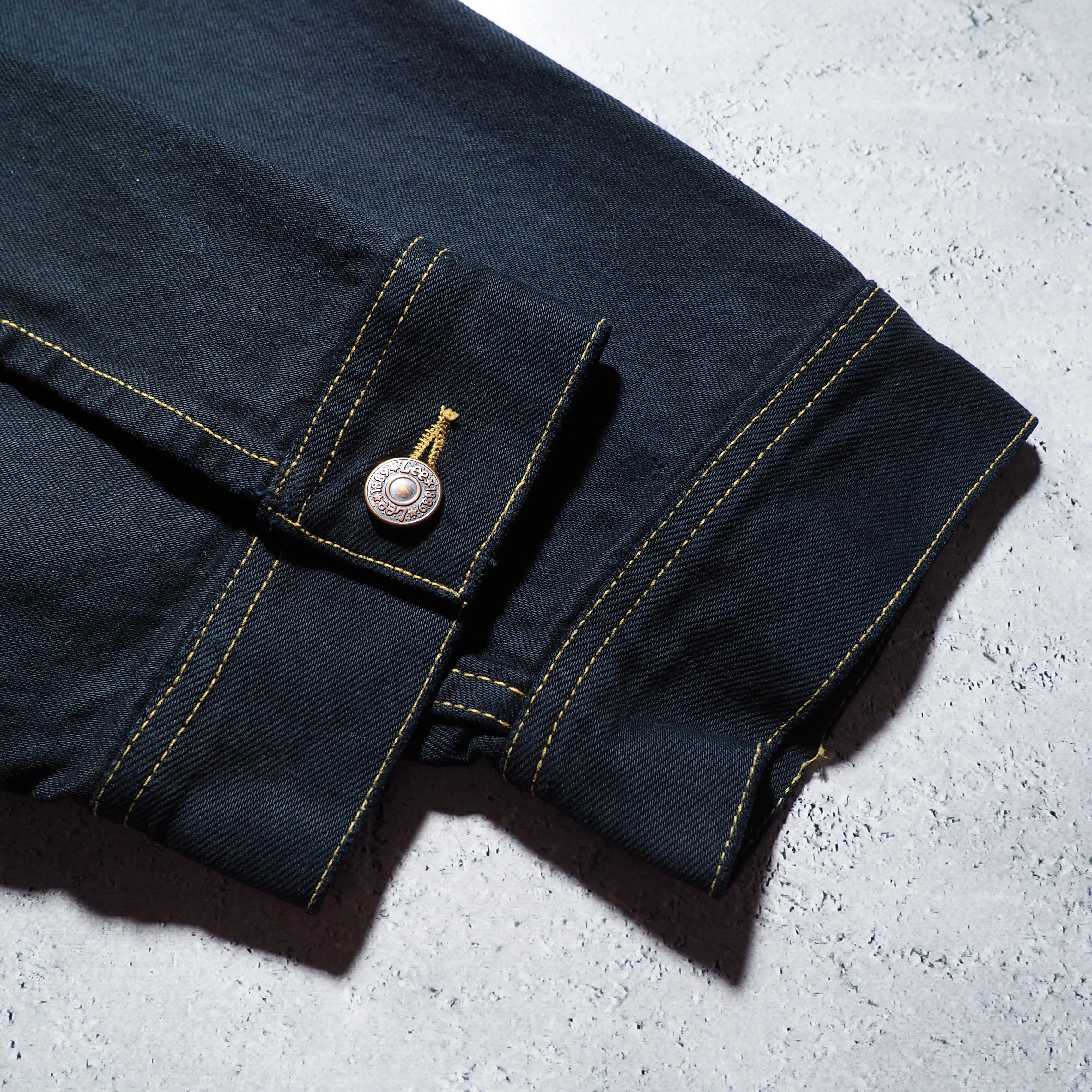 ” Lee ” Black hand dyed King loose silhouette denim jacket