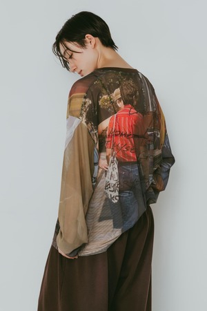 Oji Sheer Long Sleeve Tee  / UNISEX / OJI