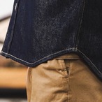 Denim Oversized Button-Down Shirt ◇H0511