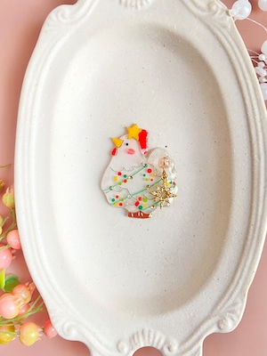 ブローチ『コッコの木-飾り付けできただる☆』