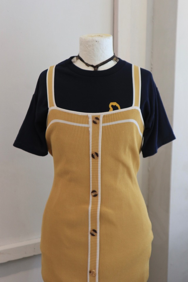 Euro ribbed camisole one-piece