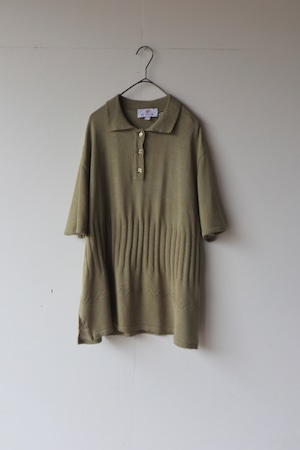design knit polo shirt