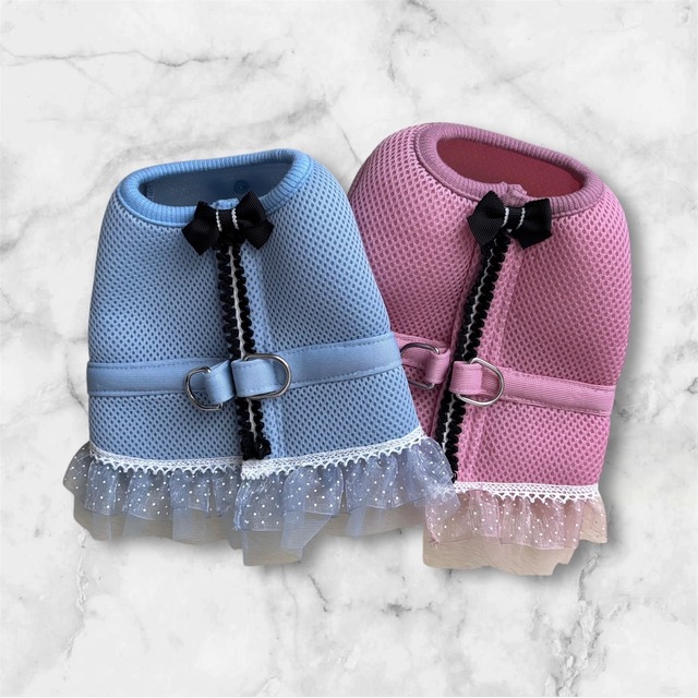 【メッシュハーネス】ブルー★リボン【クリックポスト¥185全国一律】