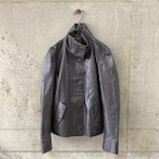 Matte grey leather jacket