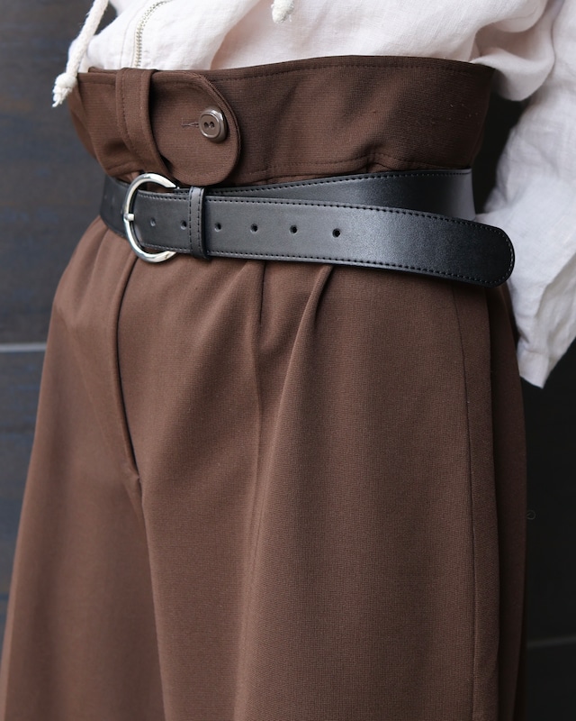 Center-pressed super wide slacks