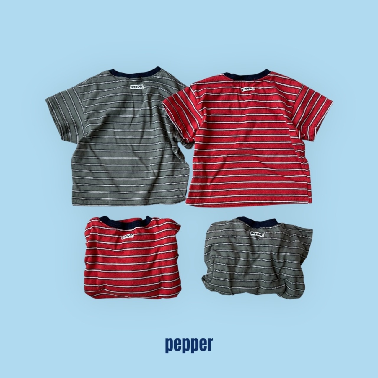 【取寄/韓国直送】PEPPER  26/SM （Mom）ボーダーTシャツ