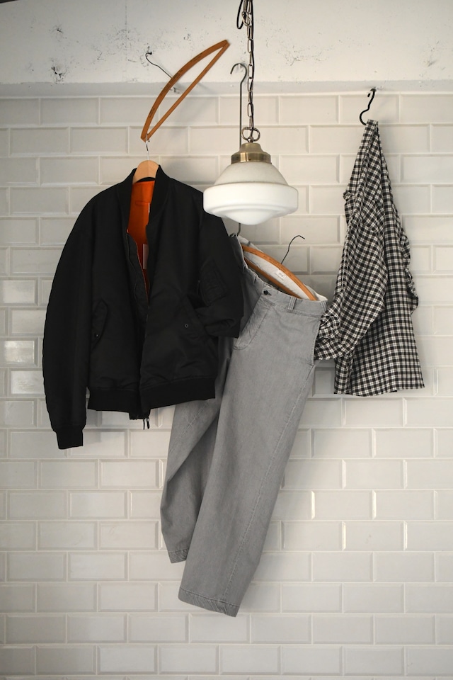 CIOTA / Exclusive Denim Slacks (Light Gray)