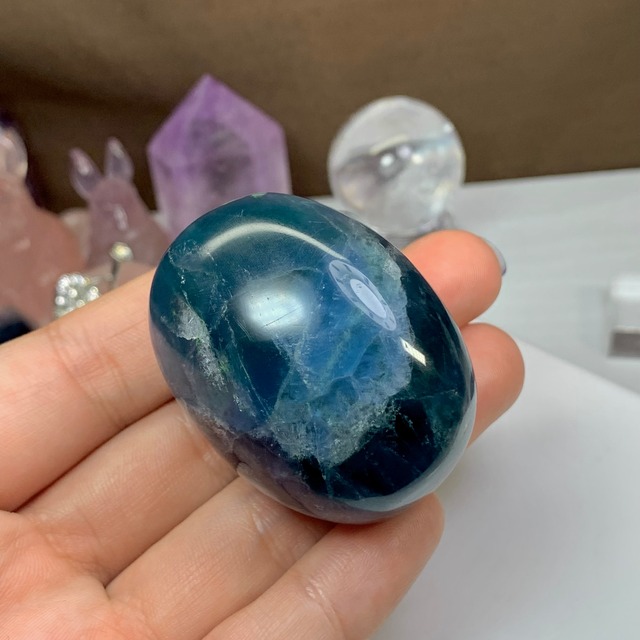 ブルー濃いめ☆ブルーフローライトタンブル