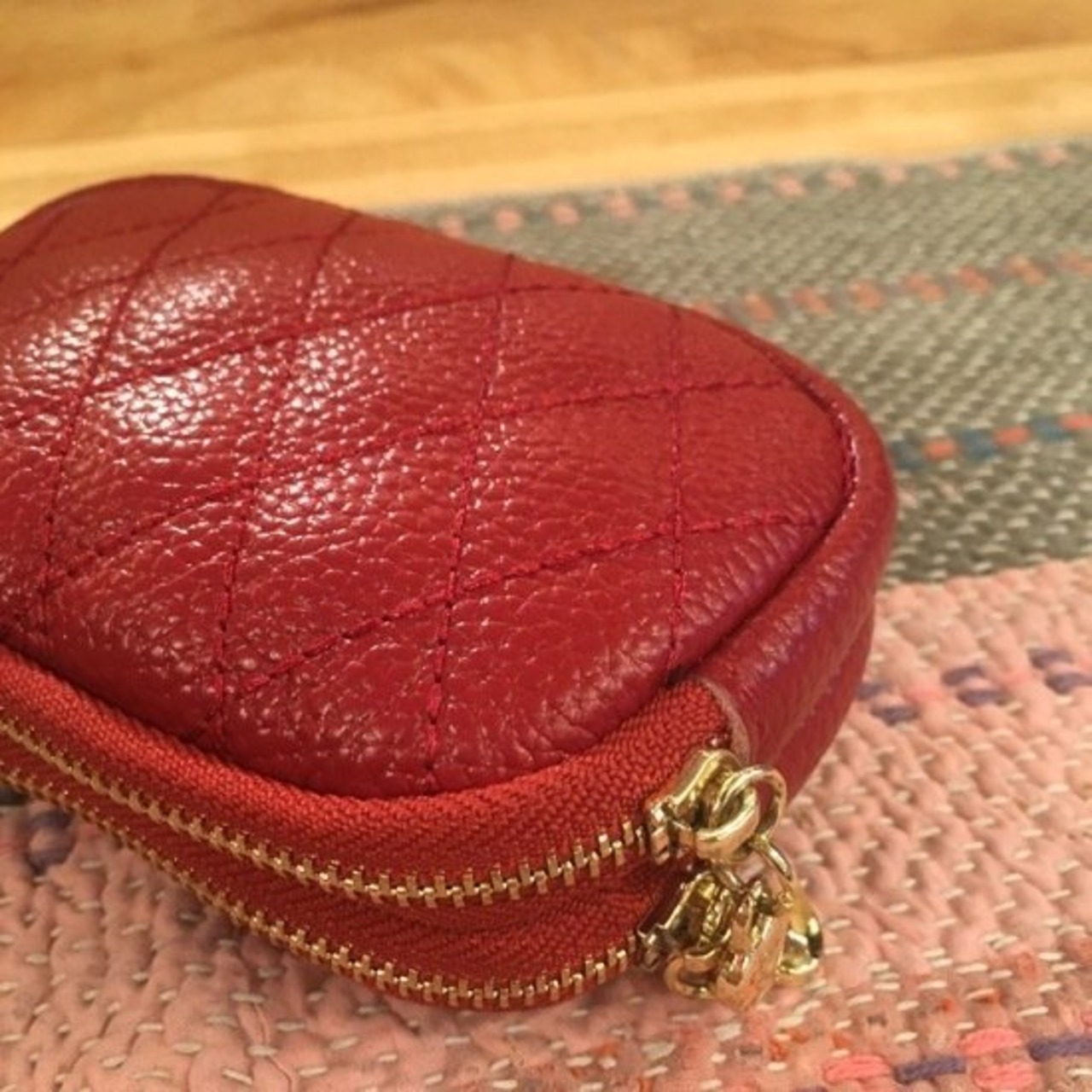 TOPANGA Bag キルティングポーチ レッド