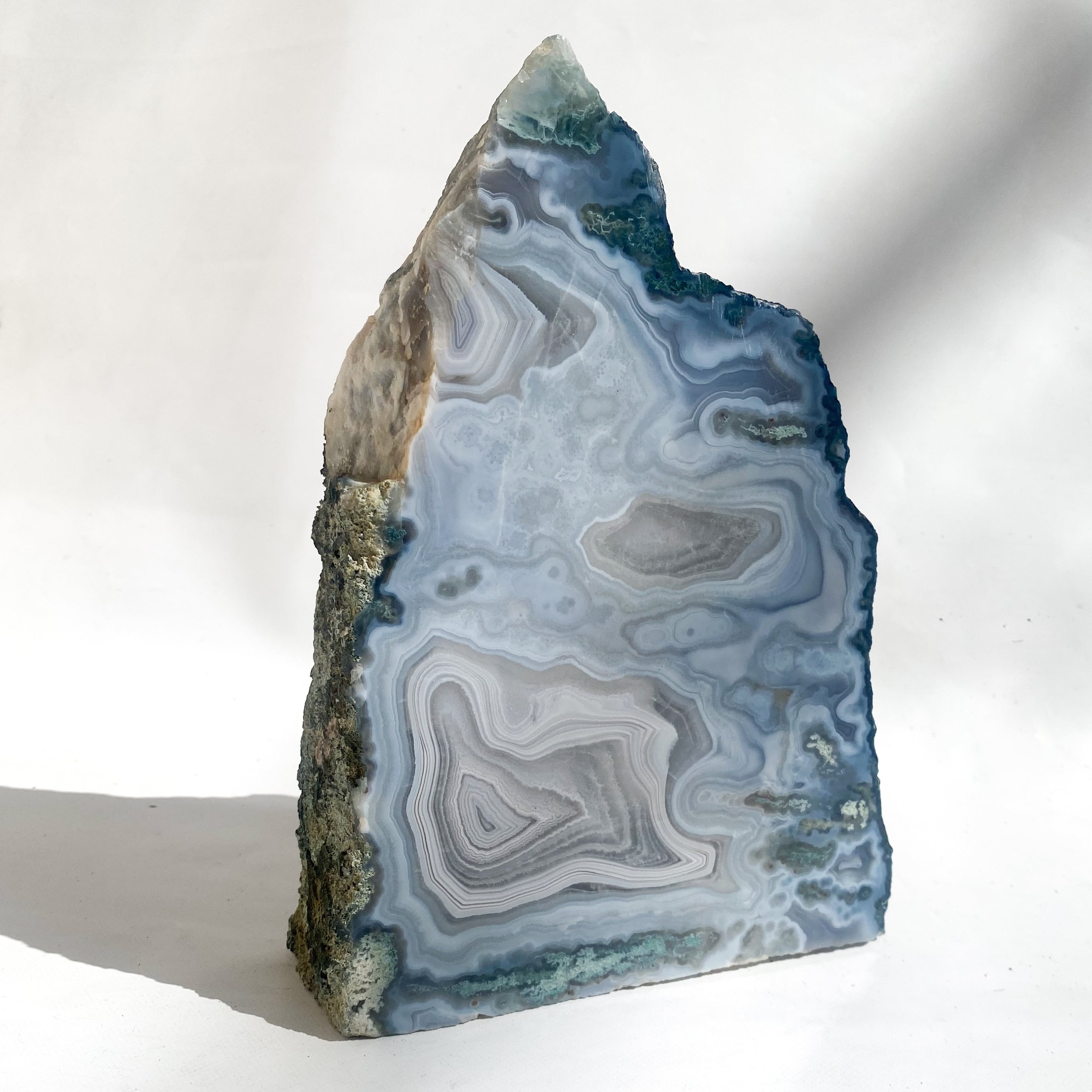Blue moss agate