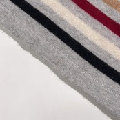 カシミヤ100% Donnez-Moi ドネモア マルチボーダー タートルネック ニット セーター M /グレー系 レディース