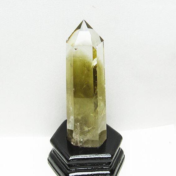 シトリン 六角柱 シトリンクォーツ 台座付属 一点物 152-2948