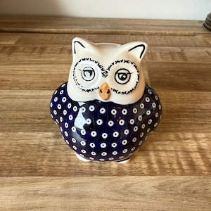 フクロウの置物小(紺) フクロウの置物小(紺)