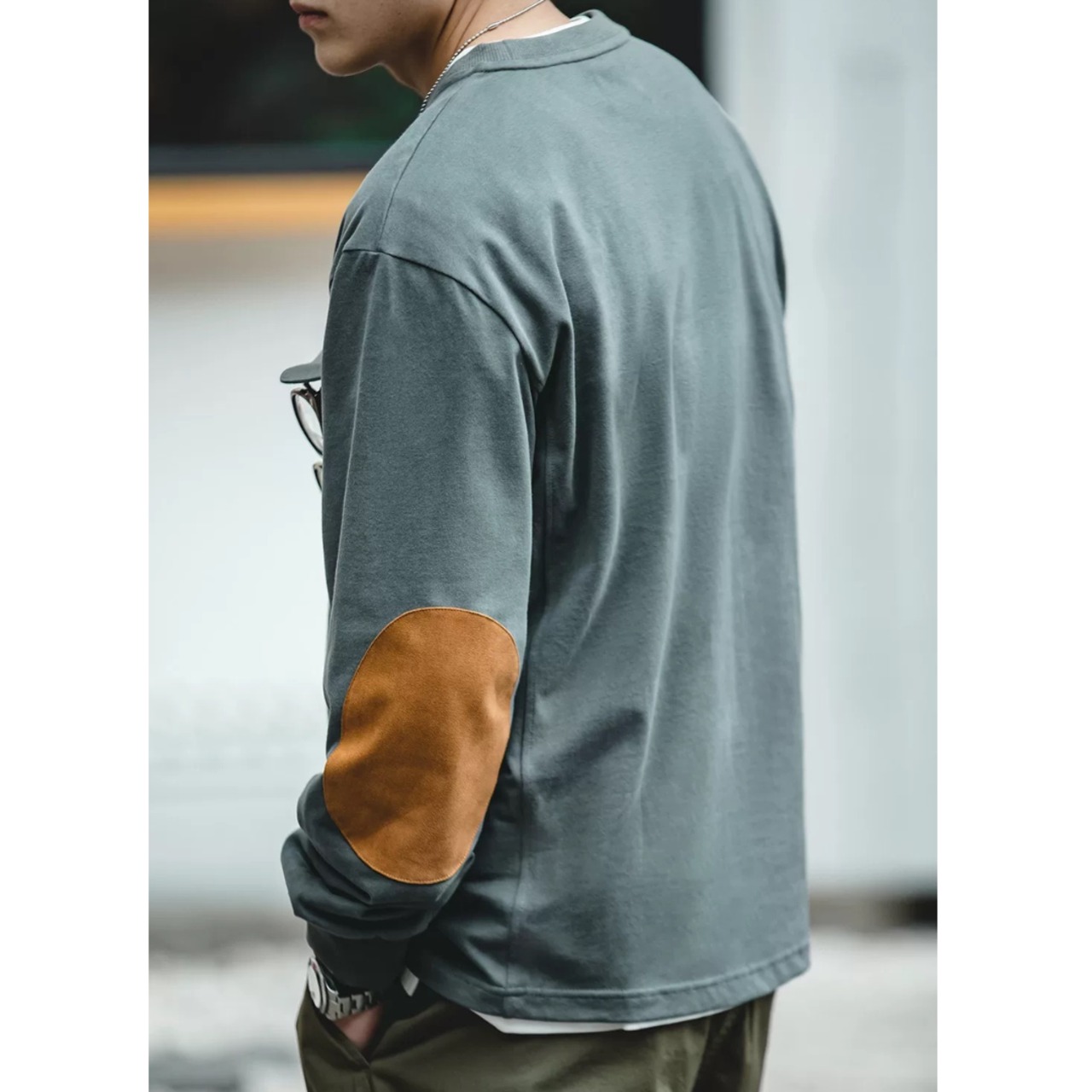 Plain Pocket T-Shirt Crew Neck ◇2color H0104
