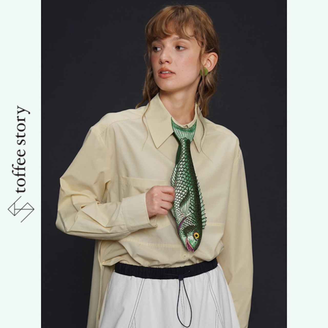 翠の詩を泳ぐフィッシュネクタイ 《C0242》