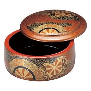 【特価処分】寿司 D.Xタイコちらし桶金梨地御所車 [16φ x 9cm] ABS樹脂 (7-463-14) 料亭 旅館 和食器 飲食店 業務用