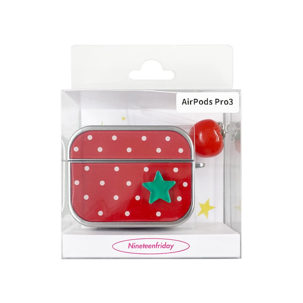 国内正規品 Nineteenfriday AirPods Pro 3 ケース ぷっくりトマト
