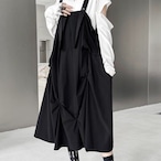 Mid-length A-line suspender dress (ME462)