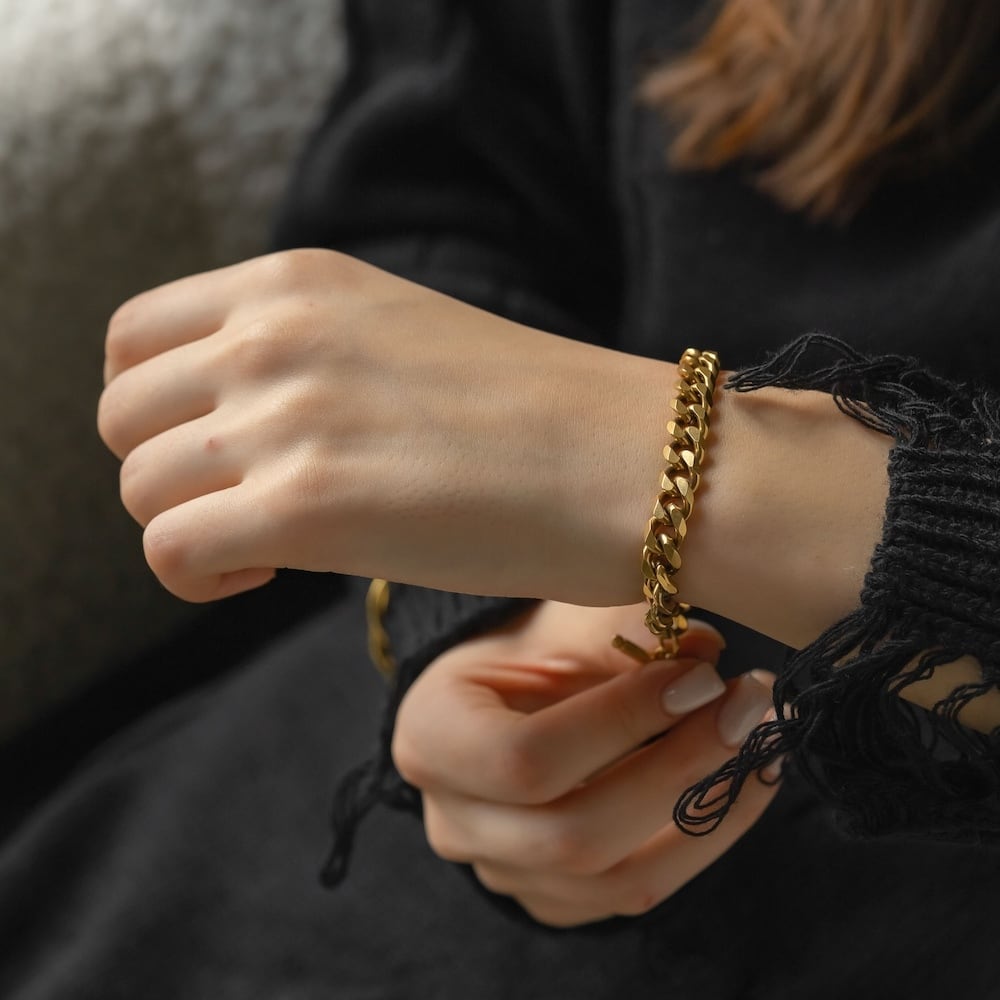 316L mantel chain bracelet 3 #b45 | fino（フィノ）
