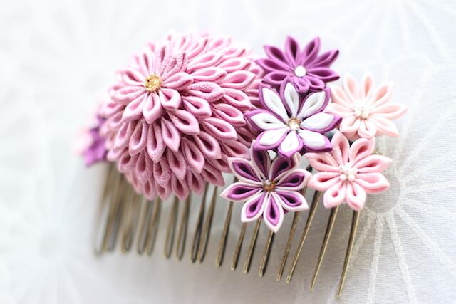 つまみ細工 コーム