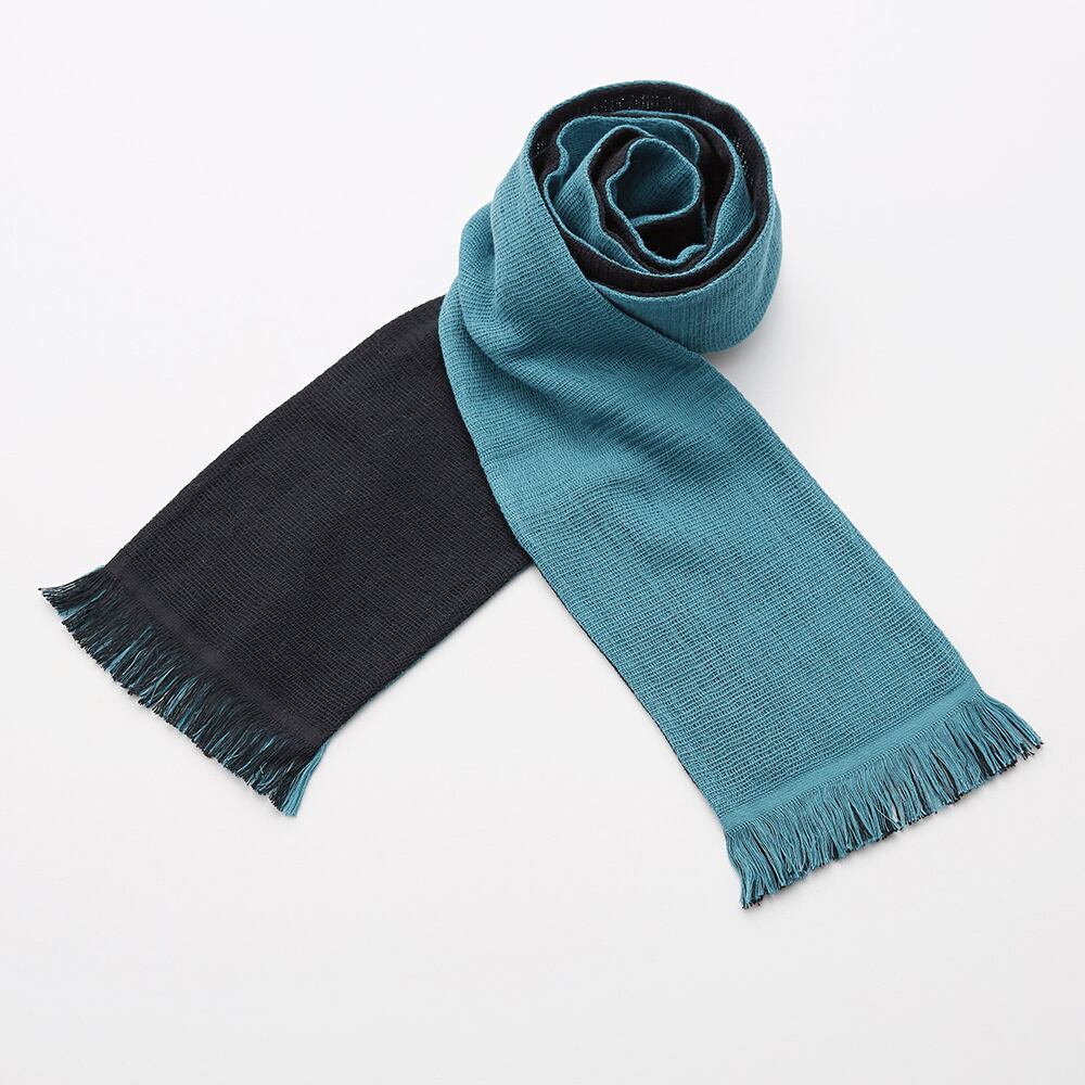 【みやざきタオル】 いまばりマフラー70 いろあそびシリーズ[104]オーシャンブルー(8)