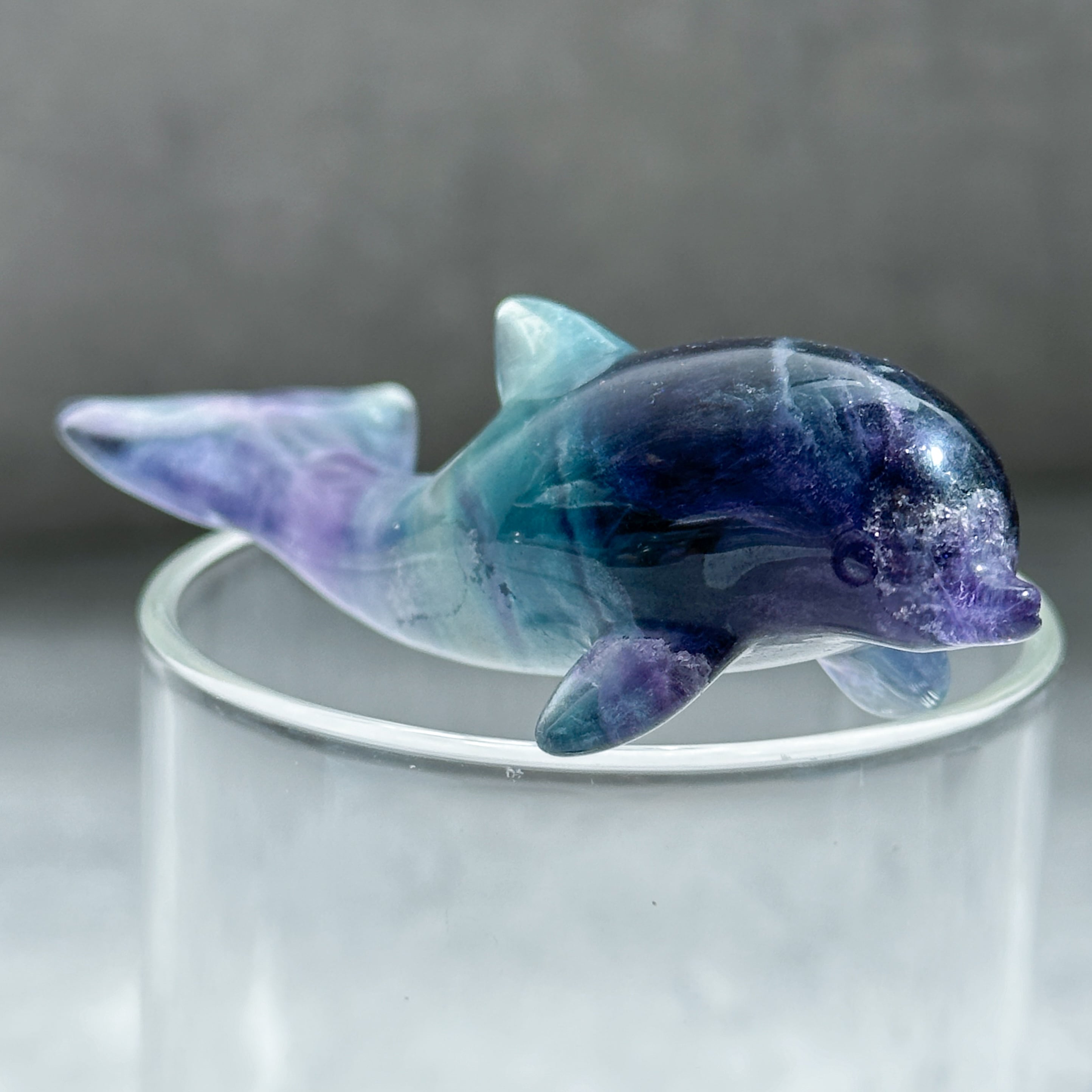 レインボーフローライト イルカ21◇Fluorite◇天然石・パワーストーン