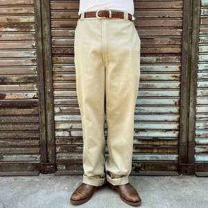 80s Dickies ディッキーズ ワークパンツ USA製ベージュ W96cm コットンポリ ヴィンテージアメカジストリート ペインター 90s チノパン