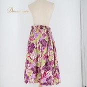 フラダンス 衣装 PauSkirtShop パウスカートショップ パウスカート パープル系 日本製 プルメリア柄 ハイビスカス柄 カラフル かわいい 華やか 鮮やか 明るい 紫 黄緑 白 ハワイアン アロハ フラ ダンス レッスン 練習 グリーン系 ホワイト系