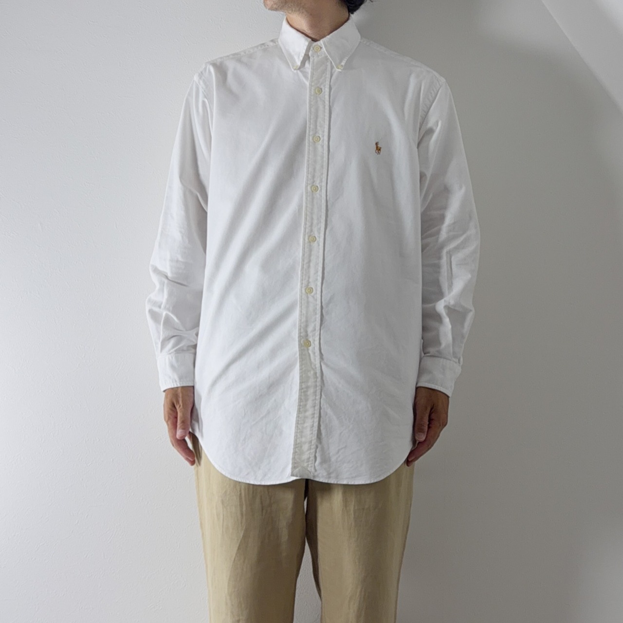 Ralph Lauren oxford BD shirt "YARMOUTH" white [L相当] 古着 - 15