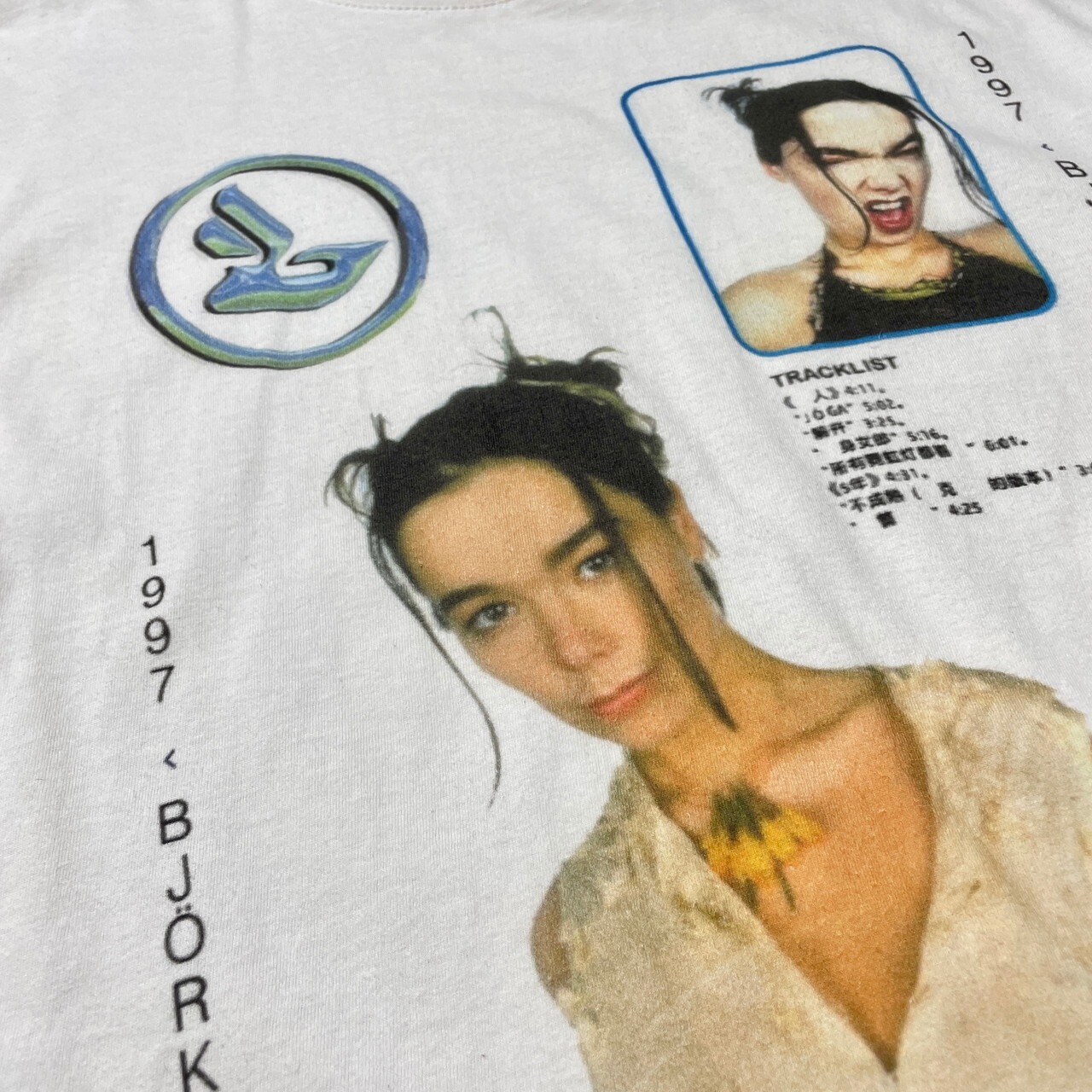BJORK ビョーク バンドTシャツ バンT メンズL 古着 ブートレグ フォト 