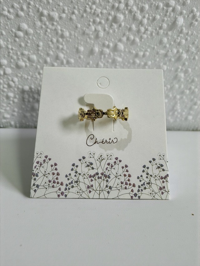 ハムサの手リング〈ゴールド〉【豊かさ・金運の守護｜Hamsa Hand Ring】