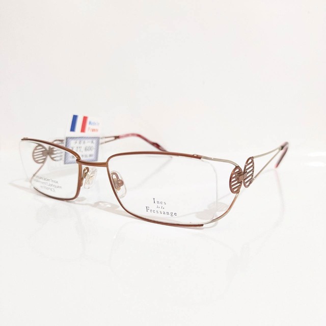 【Ines dela Fres sange】スクエアナイロールフレーム　レッド