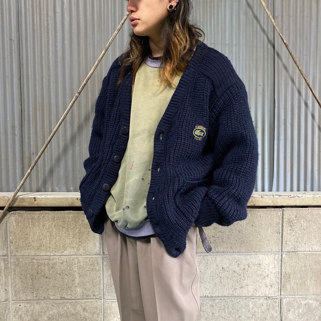 LACOSTE カーディガン70s