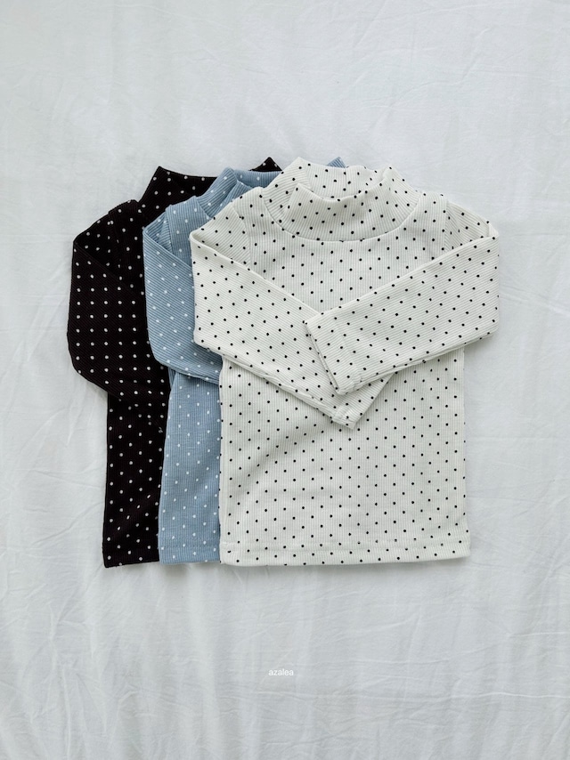 【取寄】azalea|bebe gana dot turtleneck|ベベガナドットタートルネック|6m-18m|baby|26 autumn