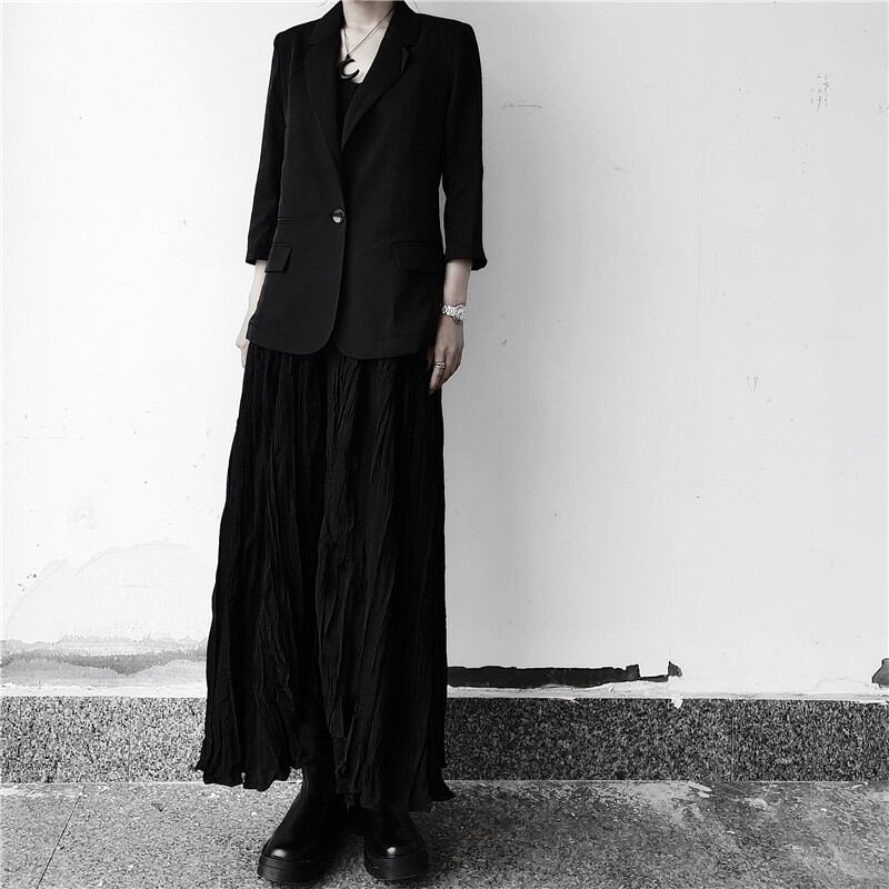 サブカル 服 地雷系 通販 ゴスロリ ロング丈 ワンピ ノースリーブ アシンメトリー 黒ゴス 闇かわいい ゴシック ロリータ