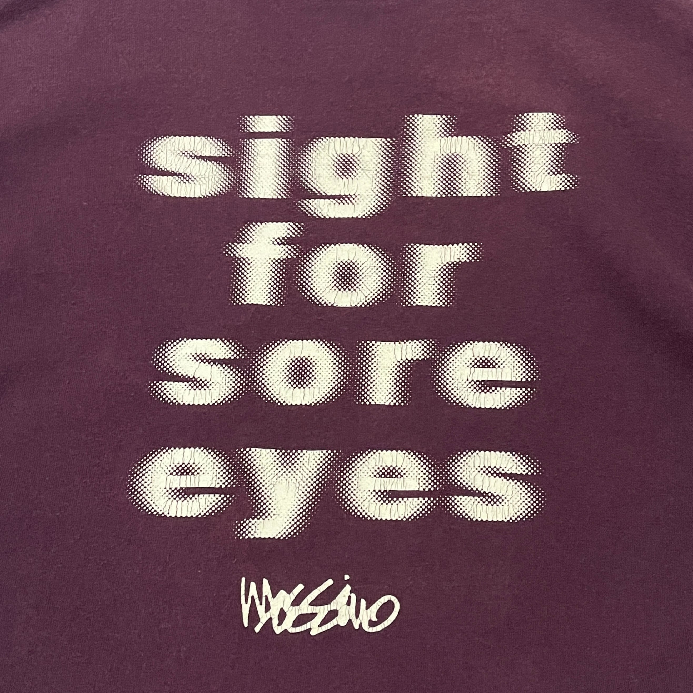 90s USA製 MOSSIMO sight for sore eyes モーションフォント Tシャツ