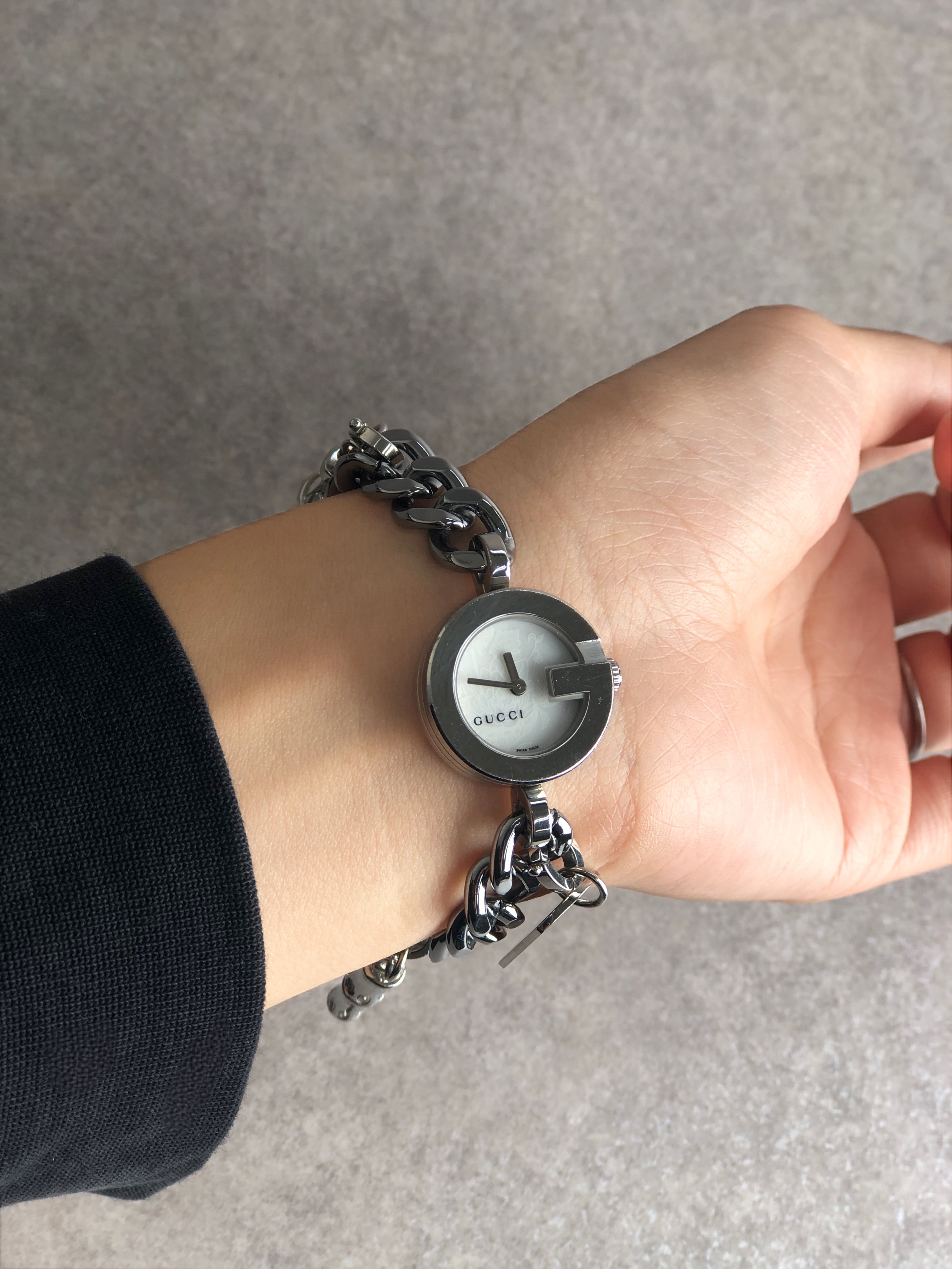 GUCCI グッチ 腕時計 シルバー ブレスレット ステンレススチール YA107 vintage ヴィンテージ オールド cku7id