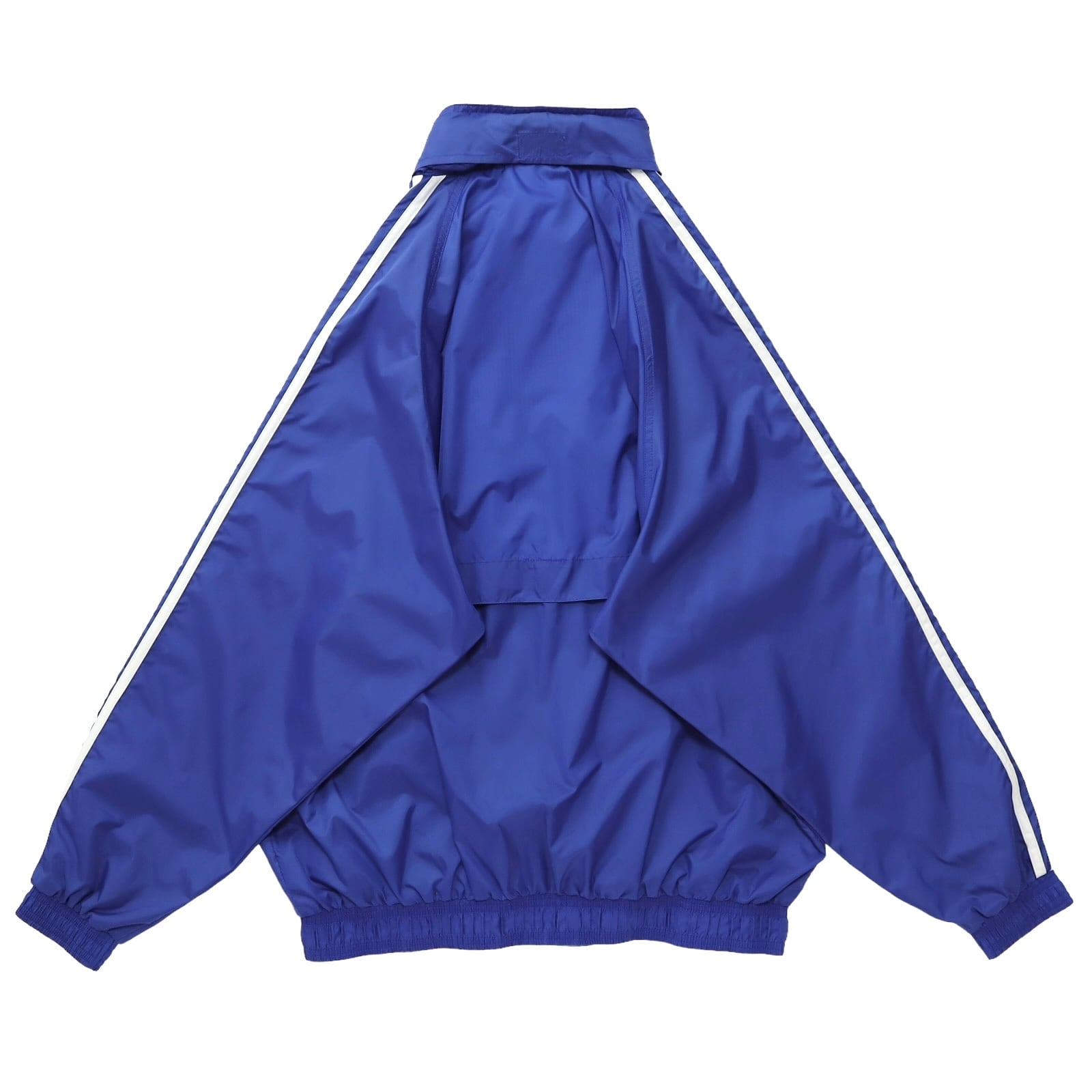 90s adidas ロゴ刺繍 ナイロンジャケット 3本ライン アディダス 古着 青 ブルー メンズXL相当 表記M ブルゾン ウインドブレーカー  スリーストライプス パフォーマンスロゴ ヴィンテージ 90年代 22110906