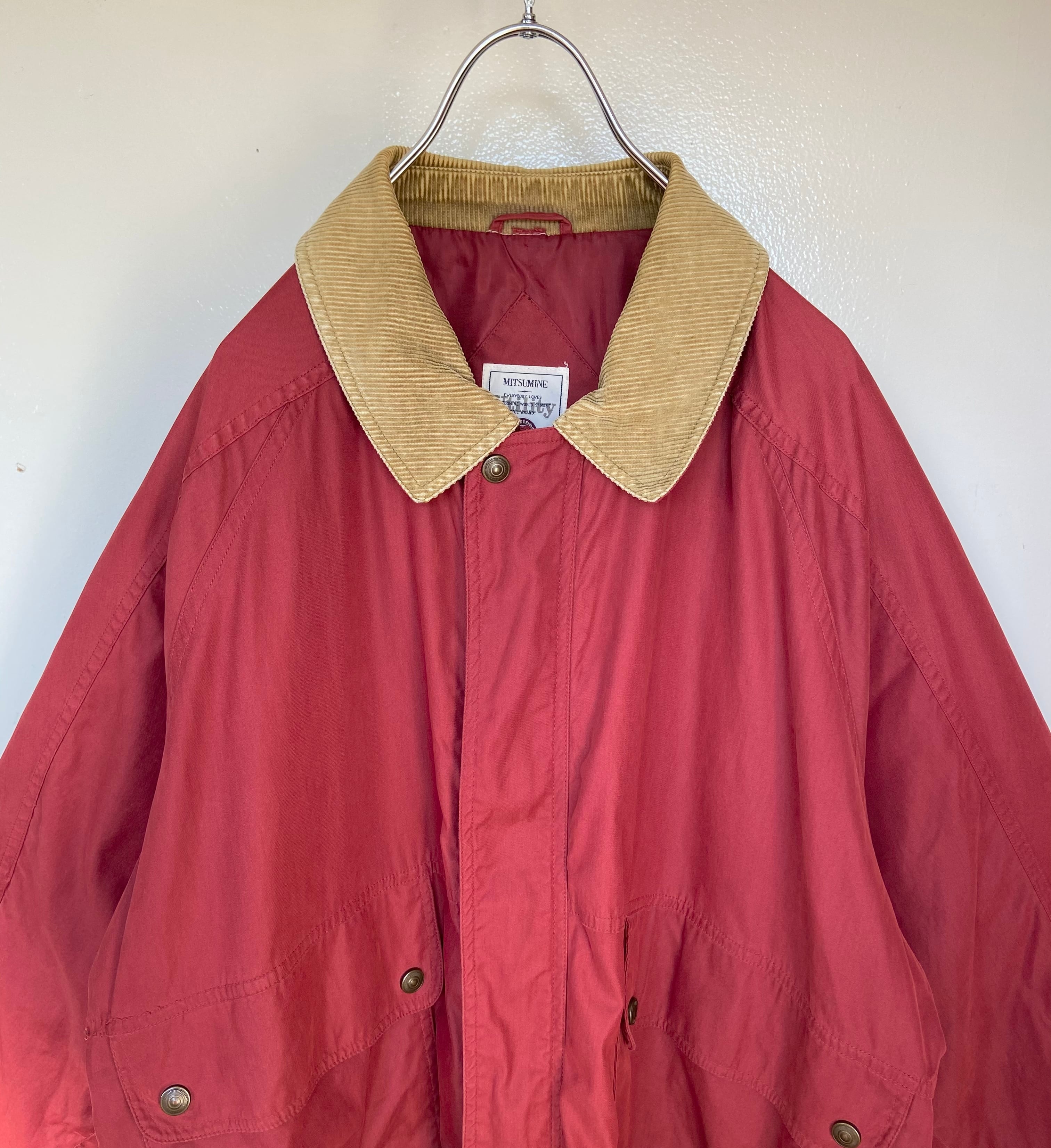vintage古着 スイングトップ 襟コーデュロイ ジャケット赤銅色（しゃくどういろ）