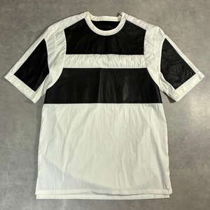 ALEXANDER WANG 14SS レザー メッシュ切替 プルオーバーシャツ