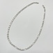 Old 925 Silver Figaro Chain Long Necklace Made In Italy