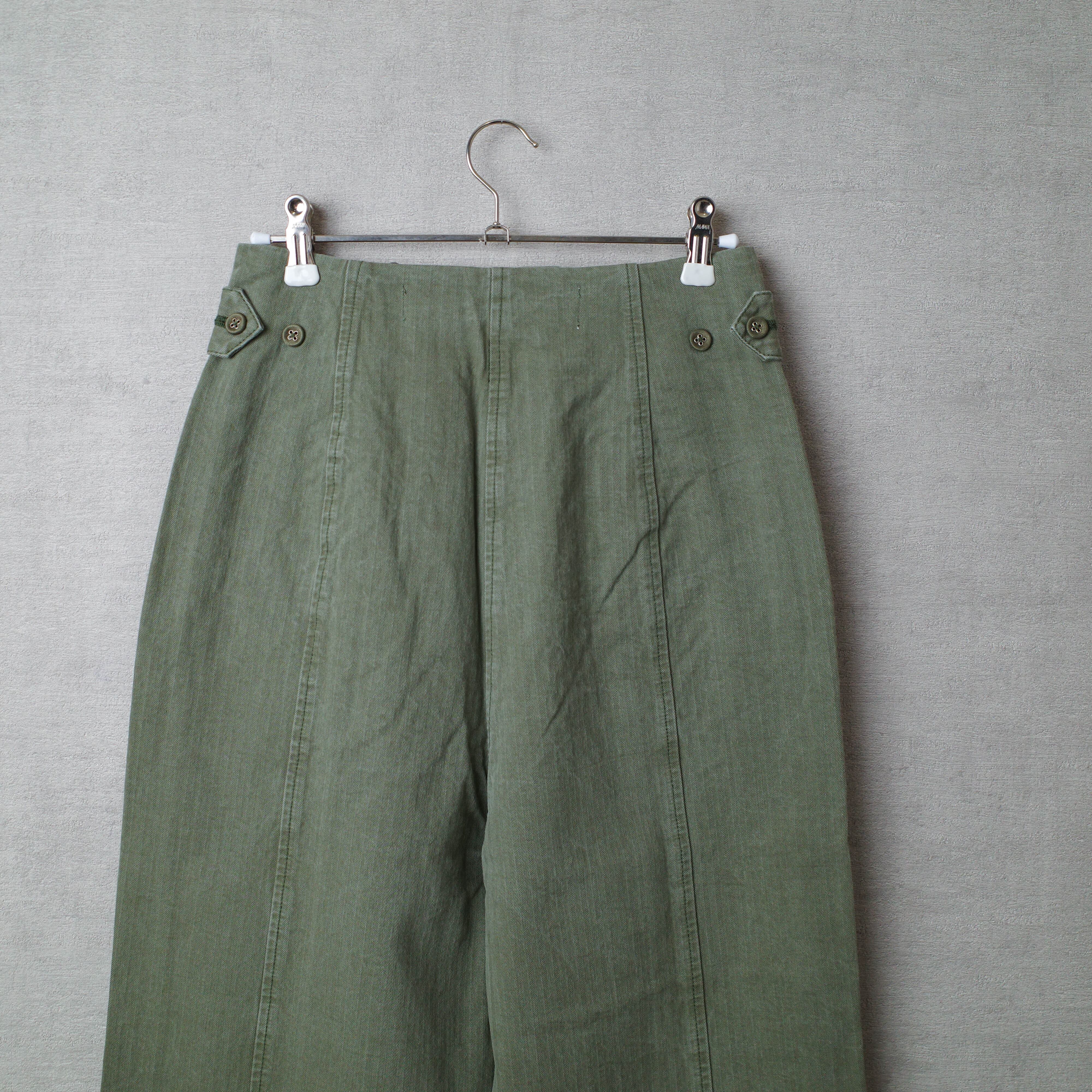 [NEW] BLACK by MOUSSY	JAPAN MADE HERRINGBONE PANTS KHAKI 070BA311-0020