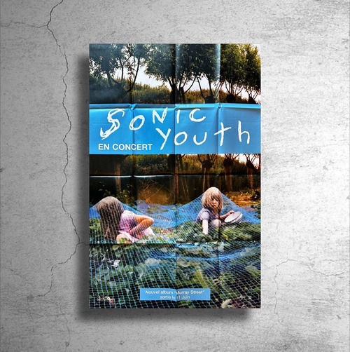 希少！Sonic Youth（ソニック・ユース）2002年フランスでのライブ告知ポスター