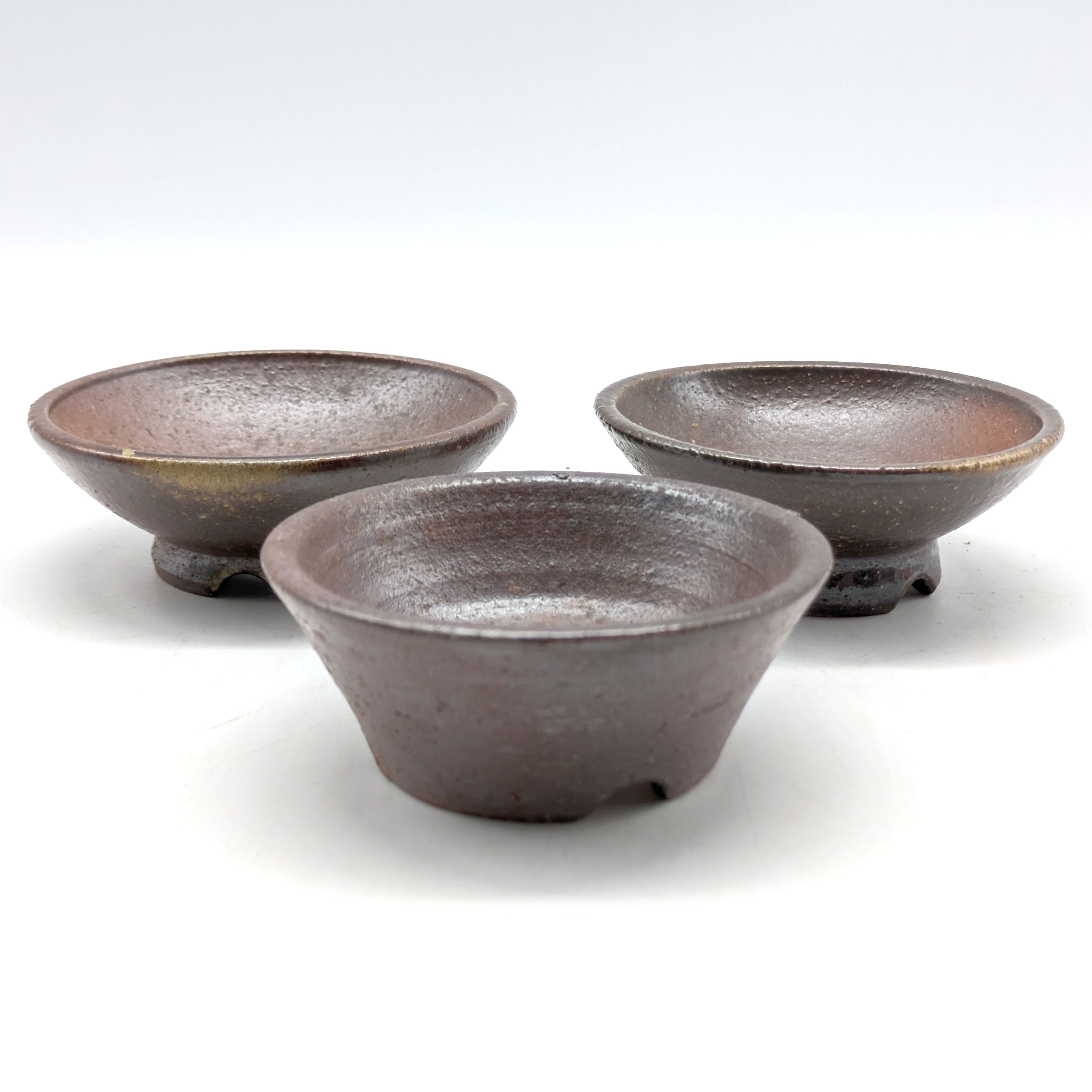 津軽金山焼・秀・豆盆栽・盆栽鉢・植木鉢・5点セット・No.231007-07