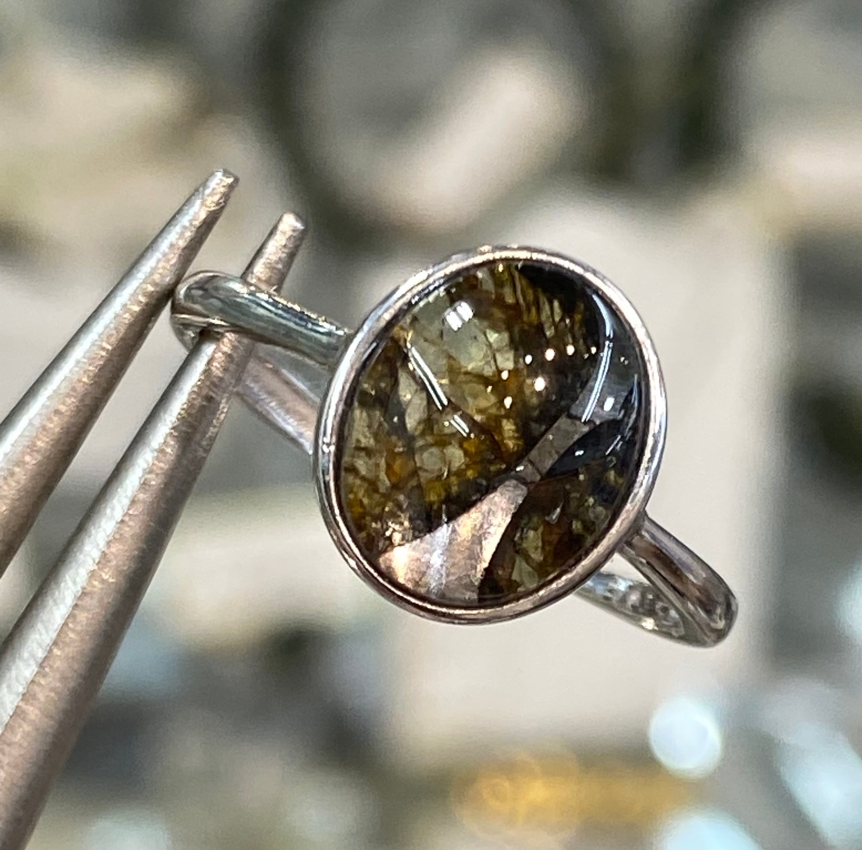 特選 パラサイト隕石ブレスレット12.2〜12.5mm セリコ隕石 ケニア産