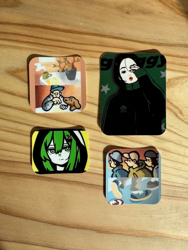 青坊主アートステッカーセットB【4枚入り/送料無料】