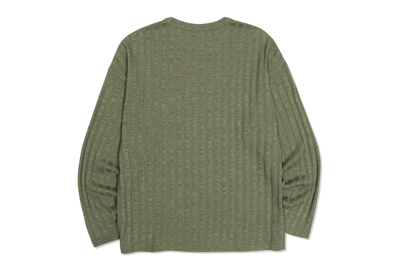 WIDE KNIT CREWNECK_KHAKI