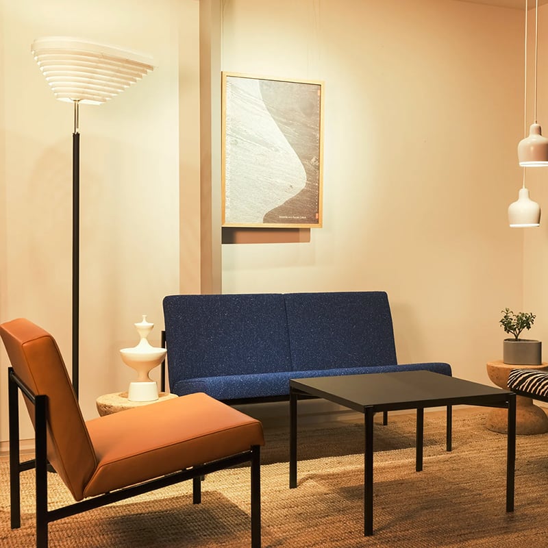 キキ サイドテーブル ブラックリノリウム（140×60）［ アルテック